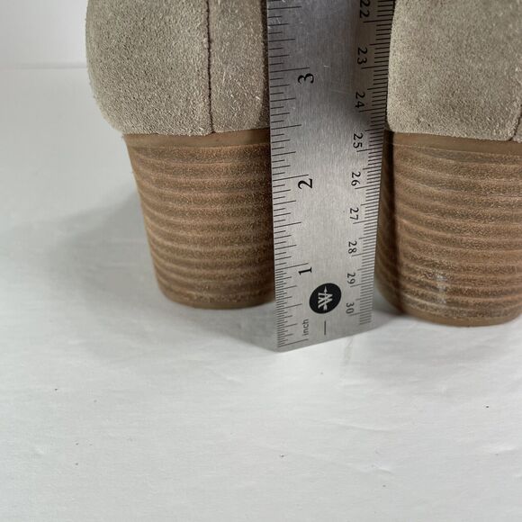 Dolce Vita DAINE Bootie Women’s Size 10M Tan Suede Step Ankle Stacked 2.5” Heel - Picture 7 of 12